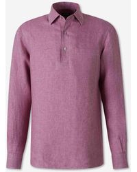 ZEGNA - Plain Linen Shirt - Lyst