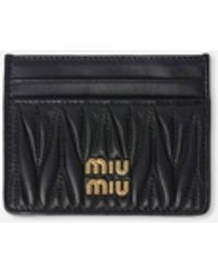 Miu Miu - Quilted Matelassé Card Holder - Lyst