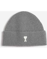 Ami Paris - Logo Knit Hat - Lyst
