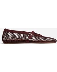 Alaïa - Openwork Flat Ballet Flats - Lyst