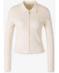 Victoria Beckham - Cardigan With Shirt Collar - Lyst