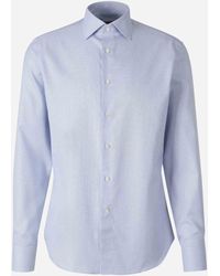 Canali - Camisa Geométrica Algodón - Lyst