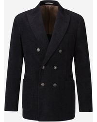 Brunello Cucinelli - Corduroy Double-Breasted Blazer - Lyst