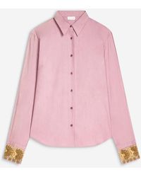 Dries Van Noten - Shirt With Embroidered Cuffs - Lyst