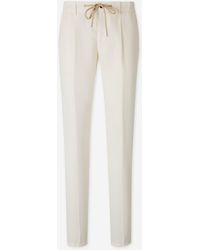 Santa Eulalia - Straight Leg Trousers With Pleats - Lyst