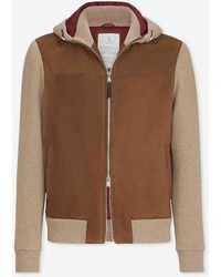 Brunello Cucinelli - Bomber Jacket Leather Suede - Lyst