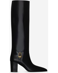 Saint Laurent - Leather Julia 70 Boots - Lyst
