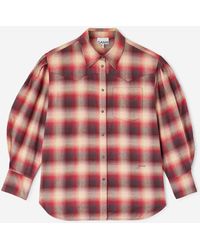 Ganni - Plaid Casual Shirt - Lyst