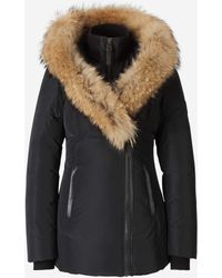 Mackage Asymmetrical Fur Coat - Black