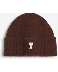 Ami Paris - Logo Knit Hat - Lyst