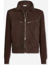 Brunello Cucinelli - Suede Leather Jacket - Lyst