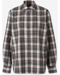Peserico - Plaid Shirt Wool Cotton - Lyst