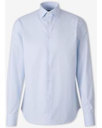 Canali - Camisa Micro Estampado Algodón - Lyst