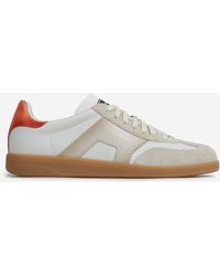 Santoni - Leather Sneakers With Laces - Lyst