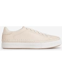 Chloé - Ledersneaker Mit Logo - Lyst