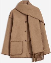 TOTEME - Cappotto Corto Con Sciarpa Integrata - Lyst