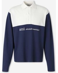 Ami Paris - Long Sleeve Polo Shirt - Lyst