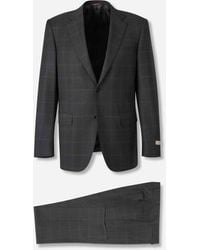 Canali - Straight Check Suit - Lyst