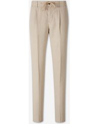 Santa Eulalia - Straight Leg Trousers With Pleats - Lyst