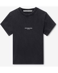 Alexander Wang - Cropped Logo T-Shirt - Lyst