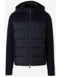 Moorer - Down Jacket With Knit Sleeves - Lyst