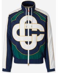 CASABLANCA - Check Applique Windbreaker Jacket - Lyst