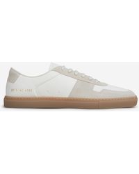 Common Projects - Suede-Panelled Leather Sneakers - Lyst