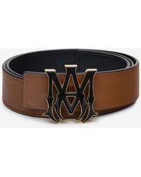 Amiri - Leather Belt With Logo - Lyst