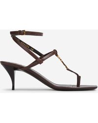 Saint Laurent - Cassandre Heeled Sandals - Lyst