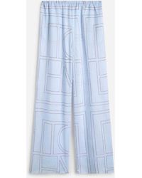 TOTEME - Monogram Wide Leg Trousers - Lyst