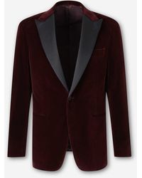 Canali - Blazer Straight Velvet - Lyst