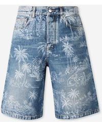 Amiri - Chateau Palms Denim Bermuda Shorts - Lyst