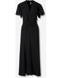 Victoria Beckham - Abito Crepé Midi - Lyst