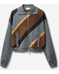 Versace - Patchwork Leather Cardigan - Lyst