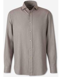 Brunello Cucinelli - Plain Cotton Shirt - Lyst