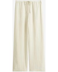 TOTEME - Pantalones Rayas Lino - Lyst
