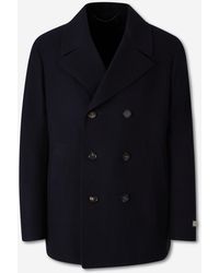 Canali - Long Wool Coat - Lyst