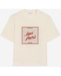 Ami Paris - Short-Sleeved T-Shirt Made Of Thick Cotton Jersey - Lyst