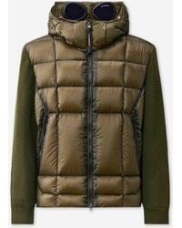C.P. Company - Padded Cardigan With Hood - Lyst