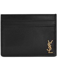 Saint Laurent - Portacarte Con Logo Cassandre - Lyst