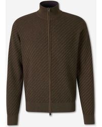 Brioni - Braided Zip Cardigan - Lyst