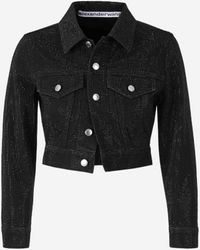 Alexander Wang - Denim Glitter Jacket - Lyst