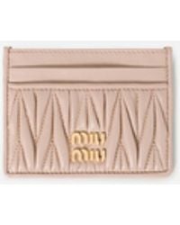 Miu Miu - Quilted Matelassé Card Holder - Lyst