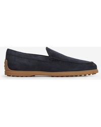Tod's - Suede Slipper Loafers - Lyst