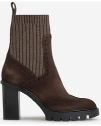 Santoni - Slip On Leather Ankle Boots - Lyst