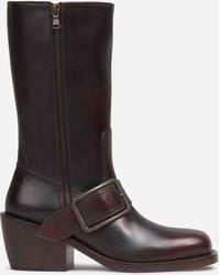 Dries Van Noten - Leather Boots With Buckle - Lyst
