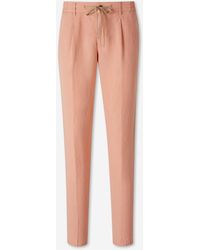 Santa Eulalia - Straight Leg Trousers With Pleats - Lyst