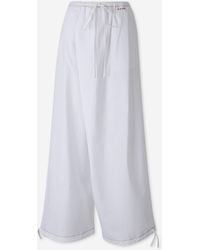 Marni - Wide Leg Cotton Trousers - Lyst