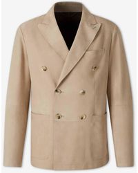 Canali - Blazer Crossed Suede - Lyst