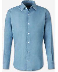 ZEGNA - Plain Cotton Shirt - Lyst